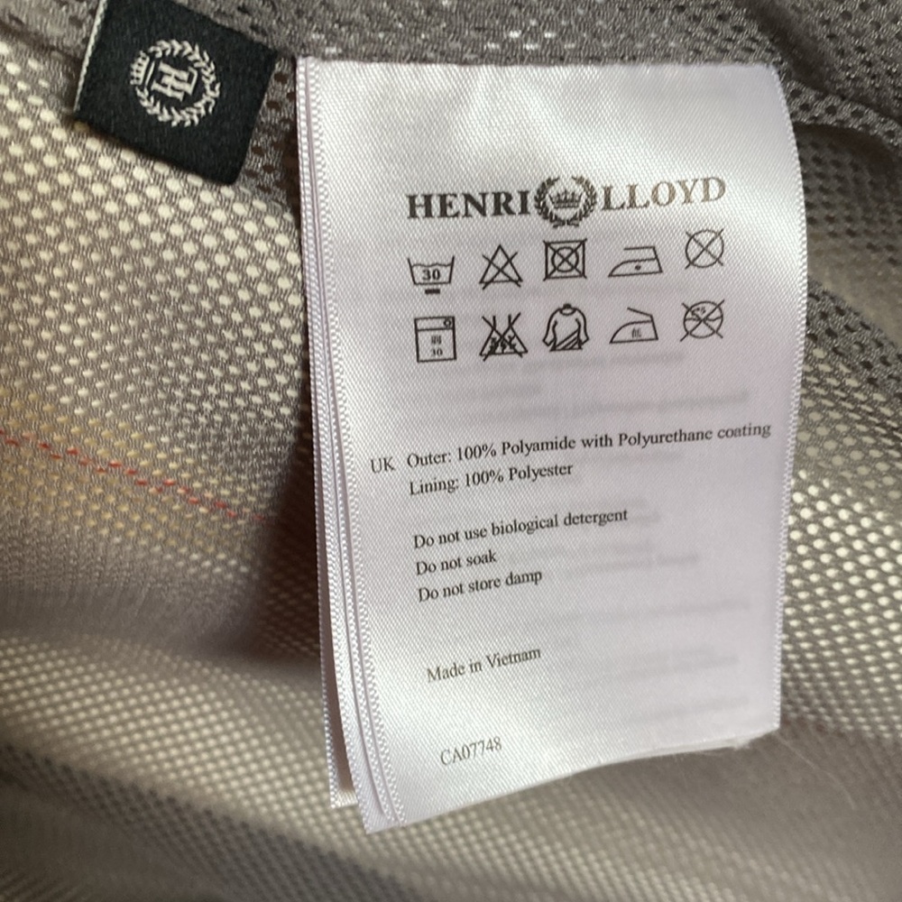 SALE🎈 Henry Lloyd Red Hooded Yachting Jacket with Gray Lining - Picture 15 of 17